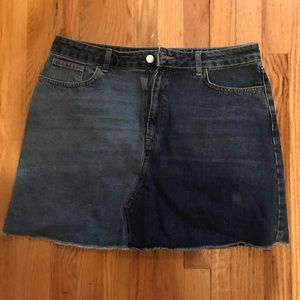 French Connection 2 tone denim skirt